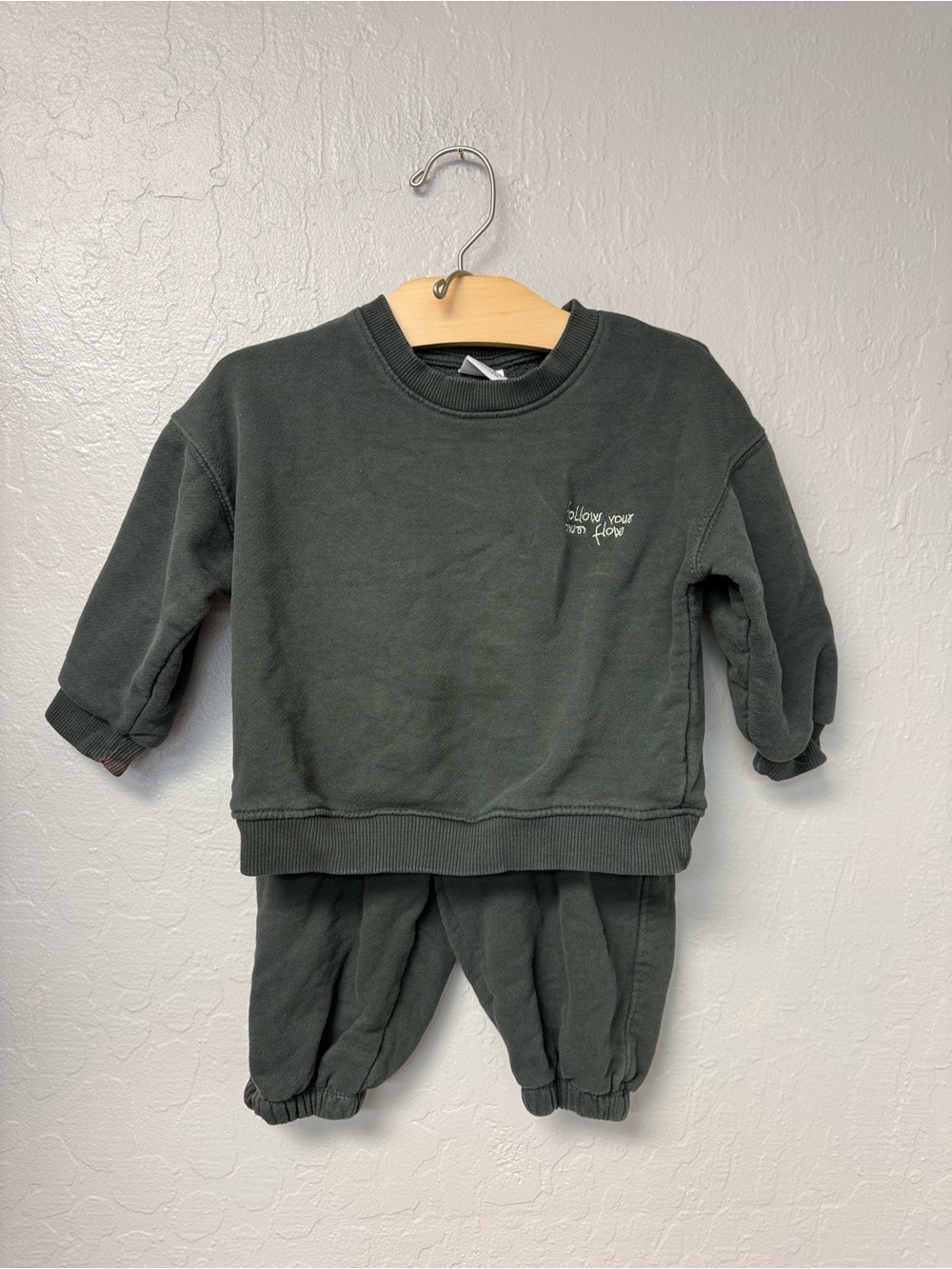 $23 ADD ON Zara boys set SWEATSHIRT JOGGERS 18-24M cotton on kids baby gap bipsy